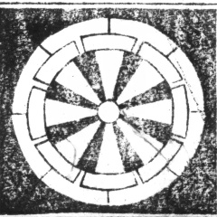源氏車の紋。牛車の車輪の絵